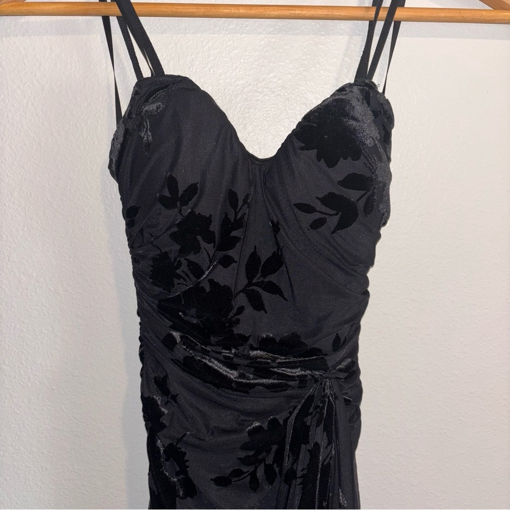 BCX Black Ruched Mini HOMECOMING/cocktail Dress Size XS - Picture 3 of 13